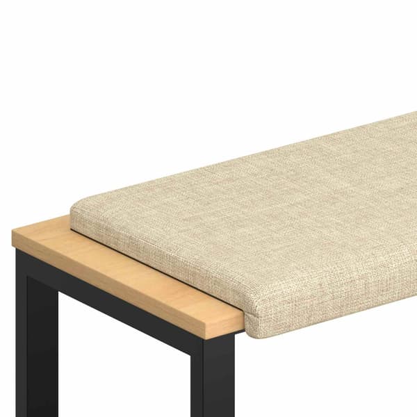 Bänk kudde Tyg Gräddvit Djup 35 cm
