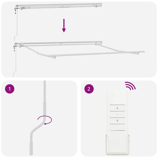 Markisram Vit 350 x 250 cm Aluminium