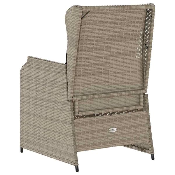 Trädgårdsbänk 2 pcs Ljusgrå konstrotting