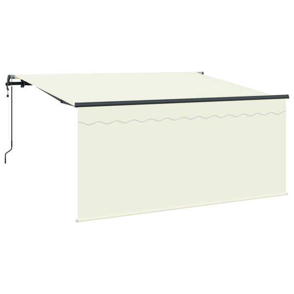 Utfällbar markis Kräm 300 x 200 cm tyg
