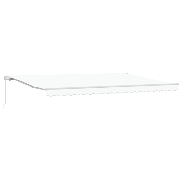 Utfällbar markis Vit 500 × 350 cm Polyester och aluminium