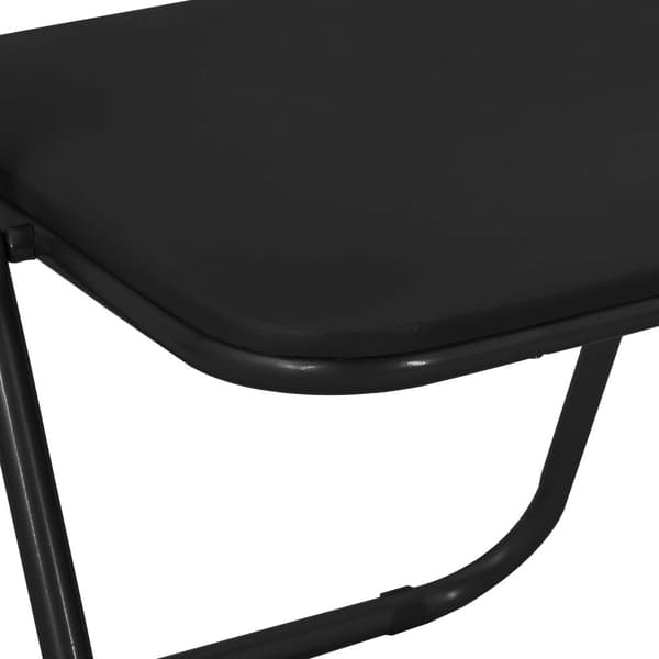 Fällstol 8 pcs Svart 48 x 43,5 x 81 cm Konstläder