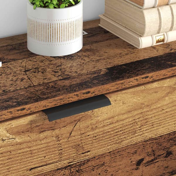 Sideboard med låda 3 pcs Gammalt trä Konstruerat trä