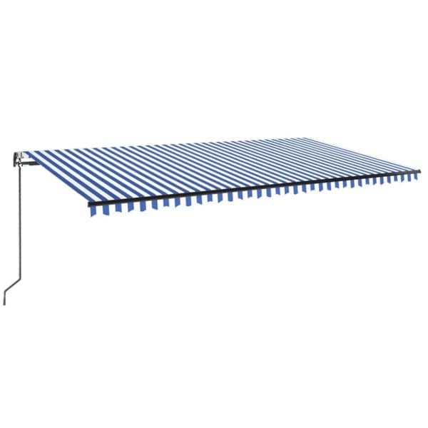 Automatisk markis 600x350 cm blå och vit
