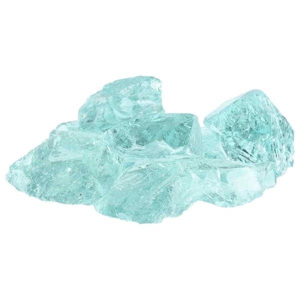 Trädgårdsstenar Turkos 12 cm Glas