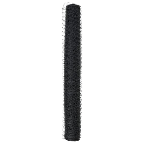 Hexagonstängsel Grå 1 x 10 m PVC
