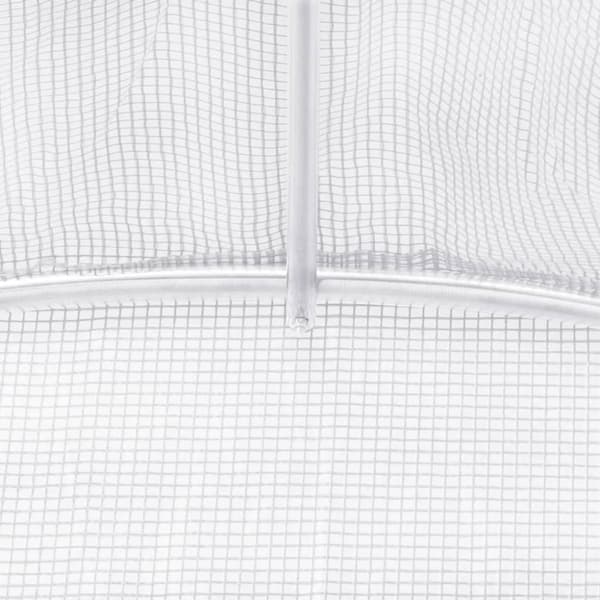 Växthus med stålram vit 30 m² 10x3x2 m