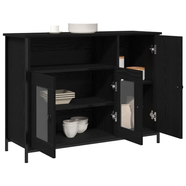 Sideboard Svart Ek 100 x 35 x 75 cm