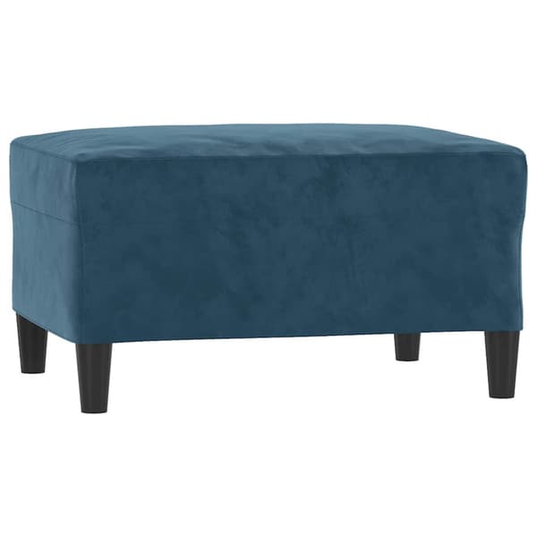 Fotpall Blå 70x55x41 cm sammet