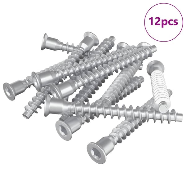 Konfirmationsskruvar 12 pcs Silver Ø7 x 58 mm Metall