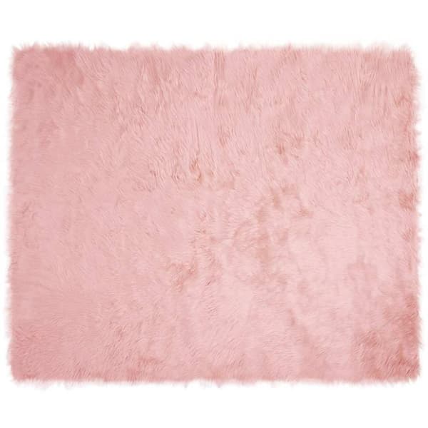 Fuskfäll matta TAFALLA Rosa 200 x 280 cm Polyester