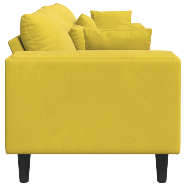 Soffa Gul 250 x 77 x 76 cm Sammet