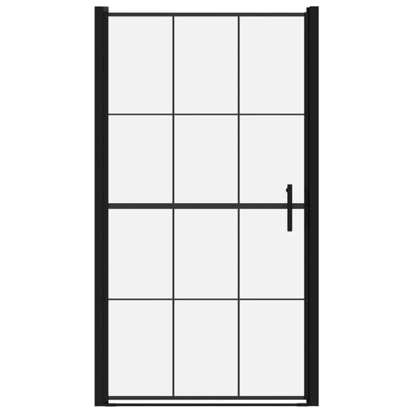 Duschdörr härdat glas 100x178 cm svart