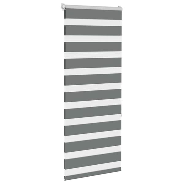 Rullgardin zebra mörkgrå 60x150 cm tyg bredd 55,9 cm polyester