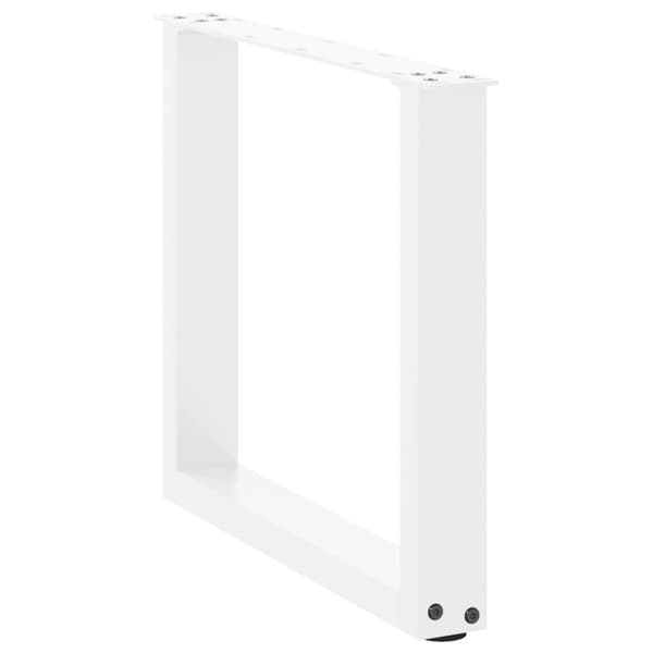 Soffbordsben U-formade 2 st vita 50x(42-43) cm stål