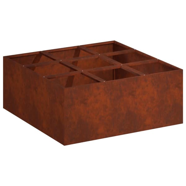 Trädgårdsplanterare Rostig 100 x 100 x 40 cm