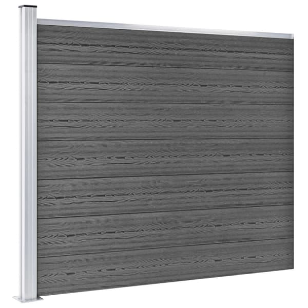 Staketpanel WPC 175x146 cm svart