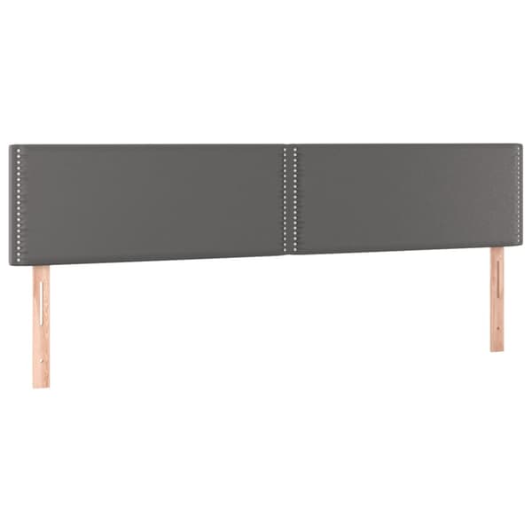 Sänggavlar grå 200x5x78/88 cm konstläder