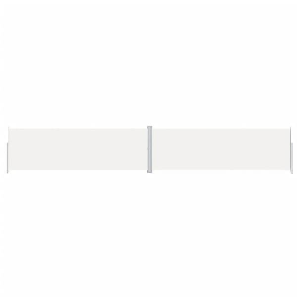 Infällbar sidomarkis gräddvit 200x1200 cm