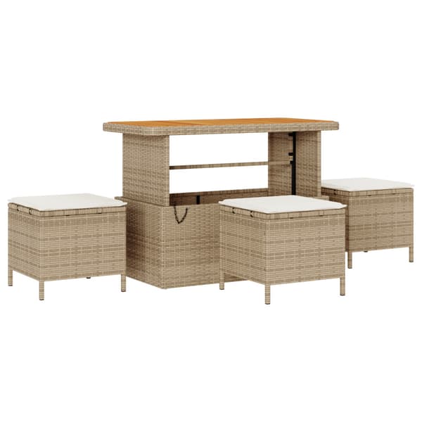 Trädgårdsoffset 18 pcs Beige och gräddfärgad konstrotting