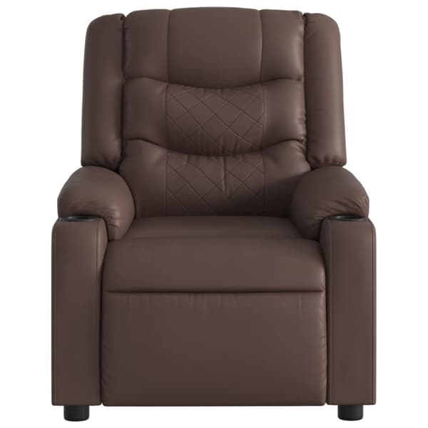 Reclinerfåtölj brun konstläder