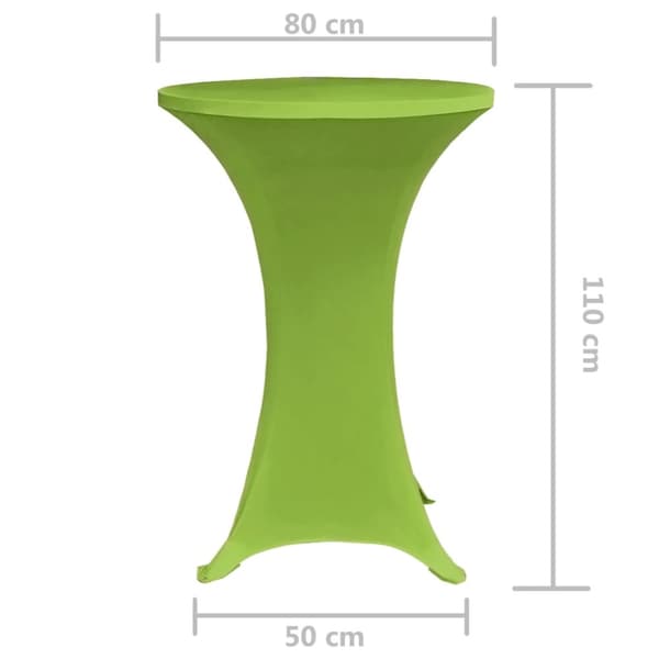 Elastiskt bordsöverdrag 2 st 80 cm grön