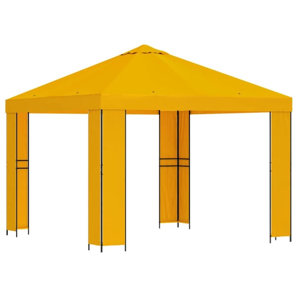 Paviljong 3 x 3 m Gul Polyester och Stål 190