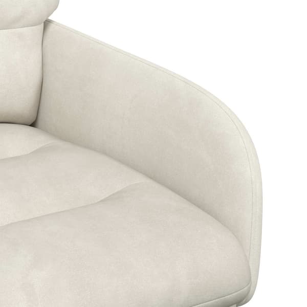 Matstolar 2 pcs Sammet Gräddvit 59 x 59,5 x 90 cm