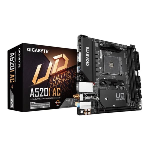 Gigabyte A520I AC - 1.0 - moderkort - mini ITX - Socket AM4 - AMD A520