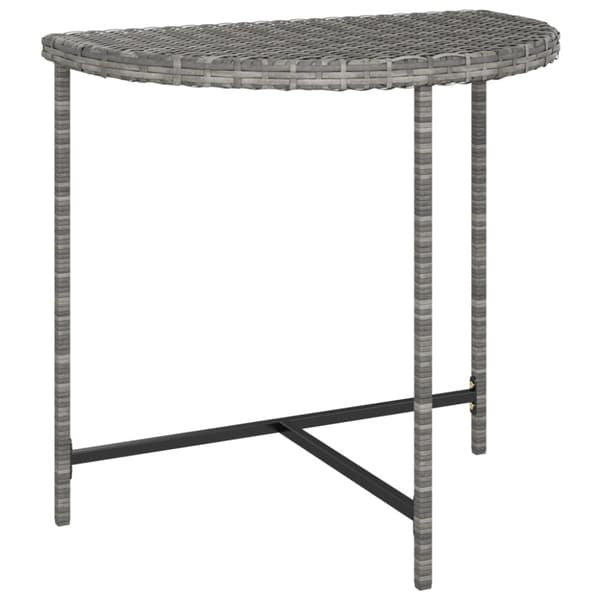 Trädgårdsbord grå 80x50x75 cm konstrotting