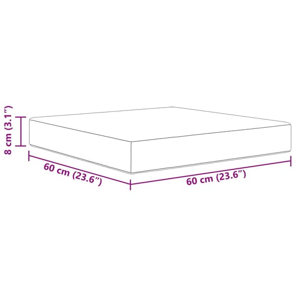 Utomhus Soffa Kudde Röd 60 x 60 x 8 cm Polyester