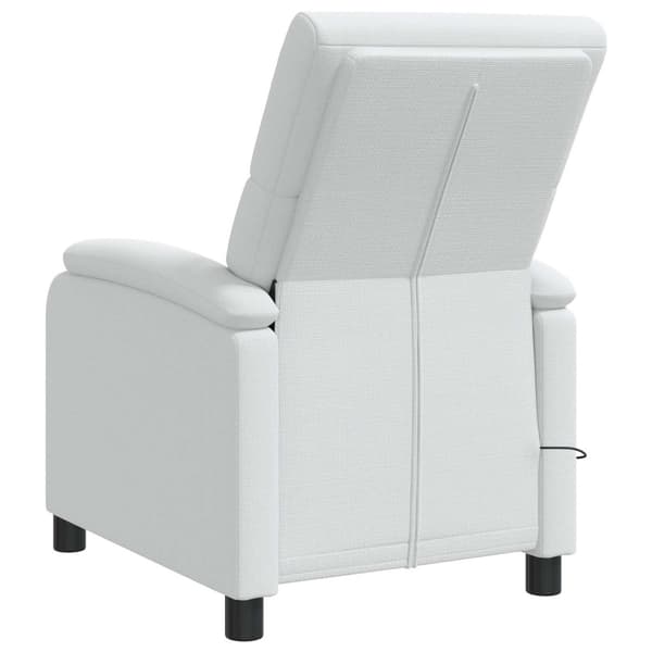 Massagefåtölj Vit Tyg