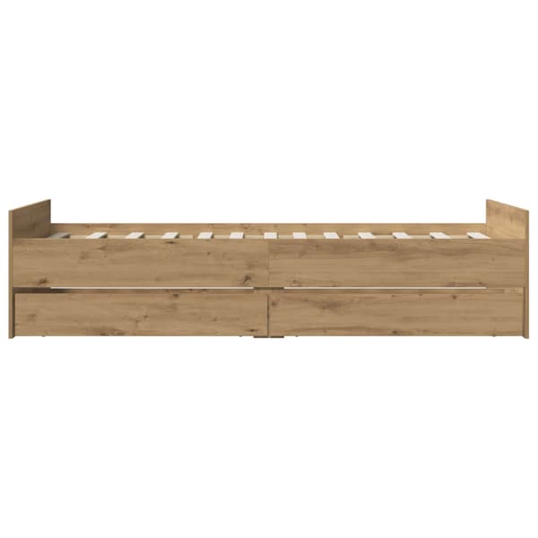 Sängram Artisan-ek 90 x 200 cm Konstruerat trä