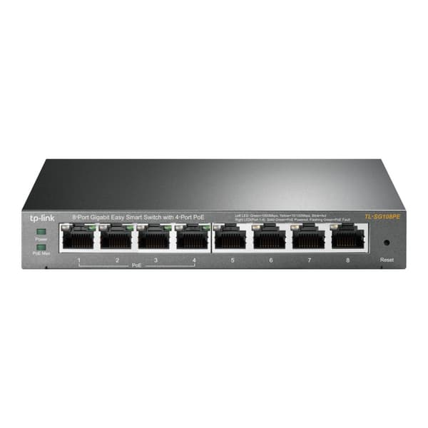 TP-Link Easy Smart TL-SG108PE - switch - 8 portar - smart