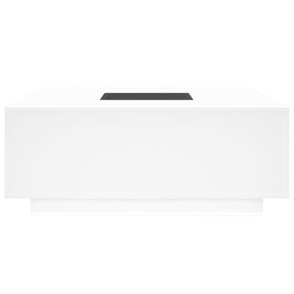 Soffbord med Infinity LEDs vit 100x100x40 cm