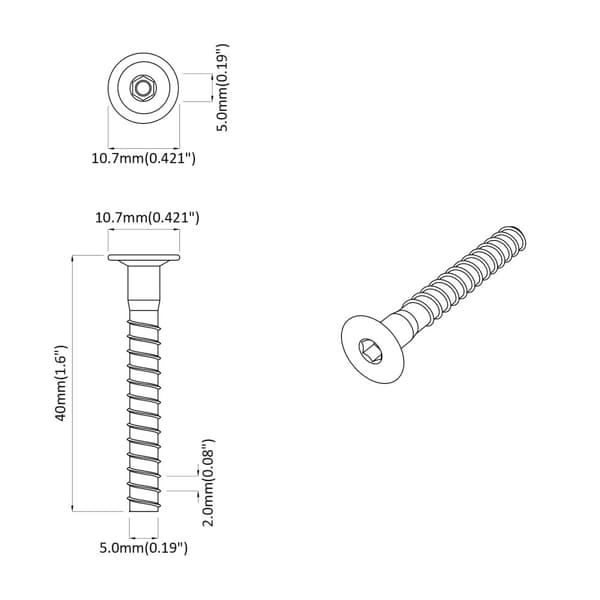 Konfirmationsskruvar 5000 pcs Silver Metall
