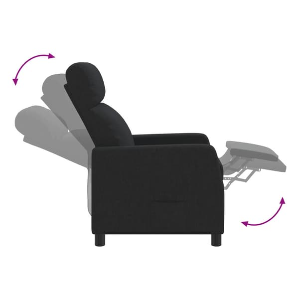 Recliner Svart Tyg