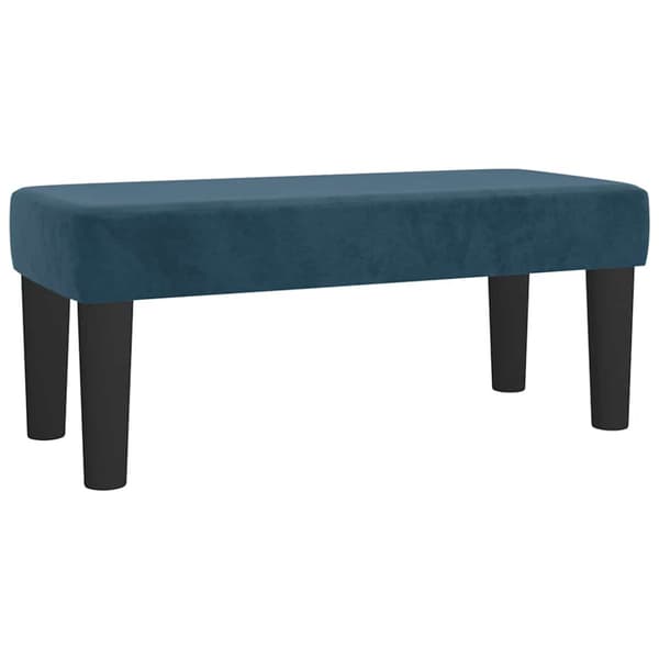 Ramsäng med madrass mörkblå 90x190 cm sammet