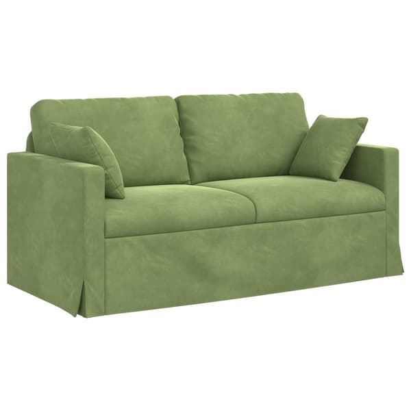 Soffset 2 pcs Ljusgrön 158 x 78 x 80 cm Sammet