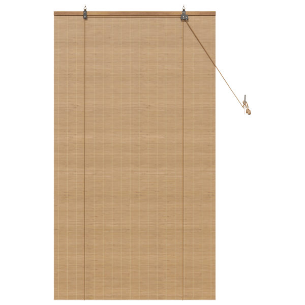 Rullgardin med gardiner Brun 90 x 160 cm Bambu