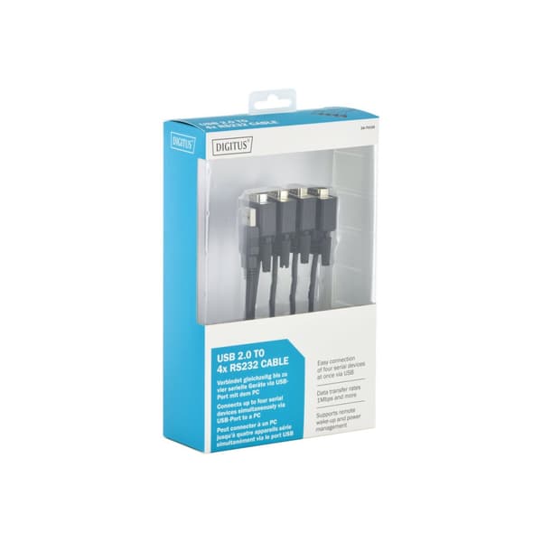 DIGITUS DA-70159 - seriell adapter - USB - RS-232 x 4
