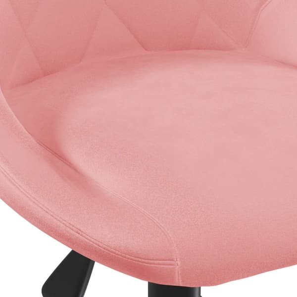 Snurrbar kontorsstol rosa sammet