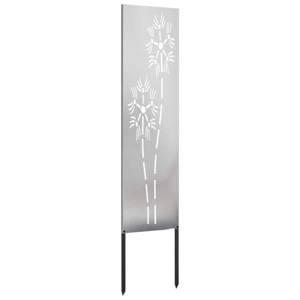 Trädgårds integritetsskärm Silver 32 x 140 cm Rostfritt stål