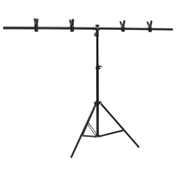 T-stativ svart 151x60x(70-200) cm
