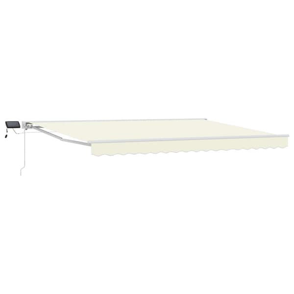 Manuell markisram med LED-lampor Kräm 5 x 3 m