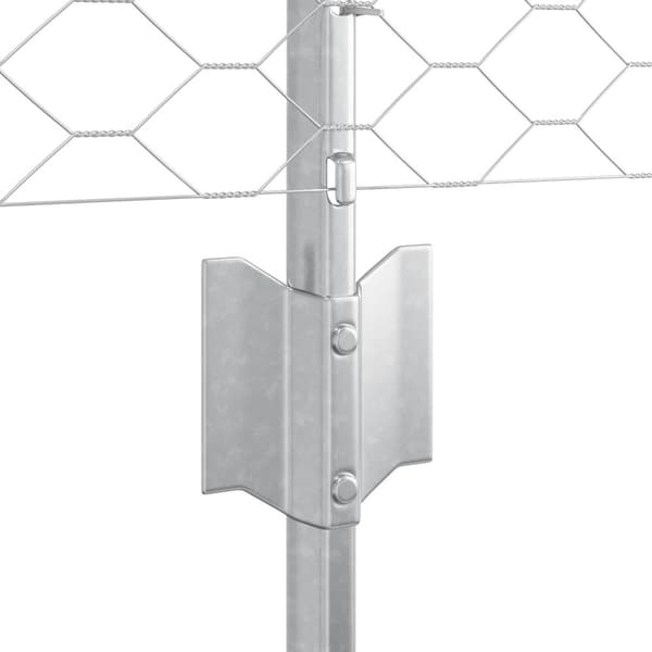 Stängsel med stolpe Silver 0,5 x 10 m Stål