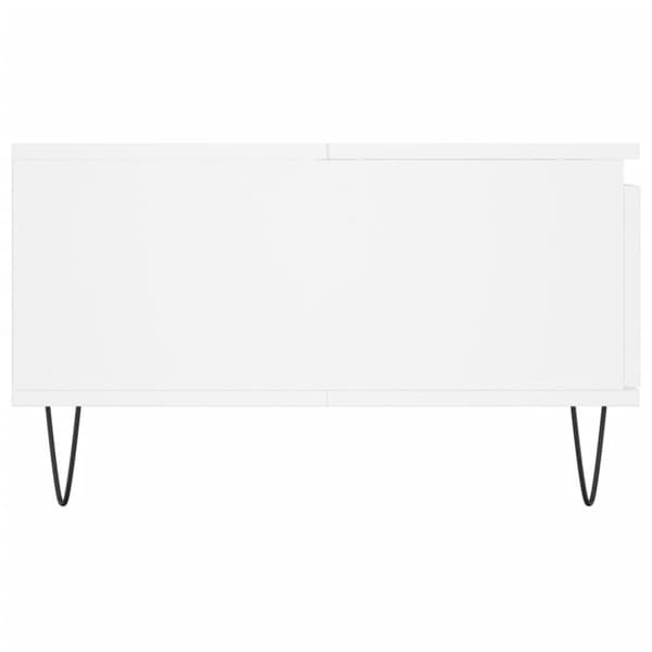 Soffbord vit 90x60x35 cm konstruerat trä