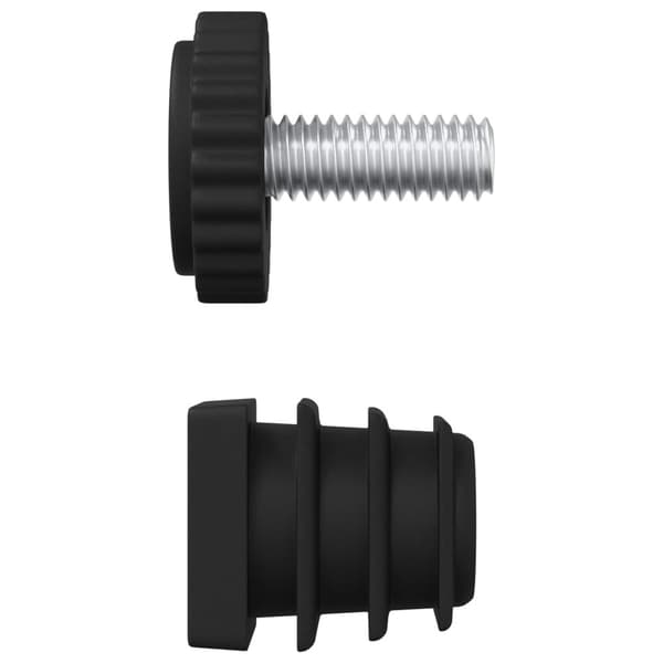 Möbeljusterare Justerbar 2 pcs Svart M6 PP