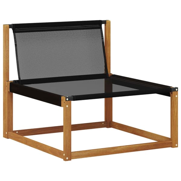 Utomhussoffset med kudde 7 pcs Naturlig och svart