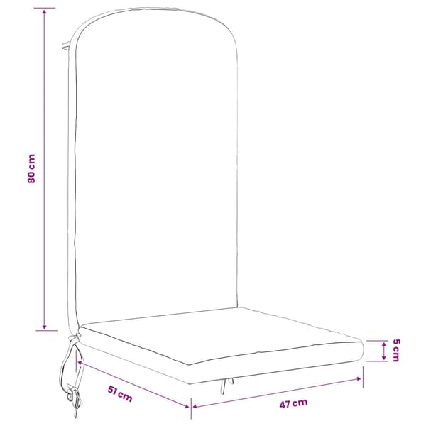 Solsängkudde GEMERT 100% Polyester Ljusgrön 47 x 131 x 5 cm